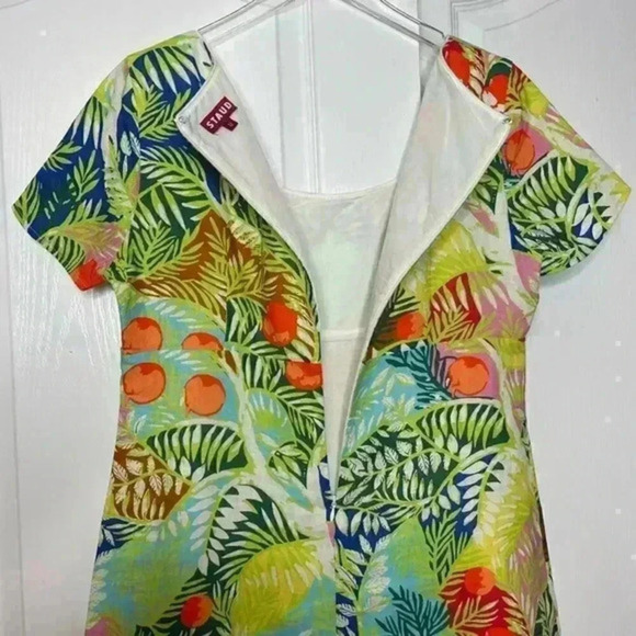 STAUD Multicolor Tropical Print Mini Dress - Picture 10 of 14